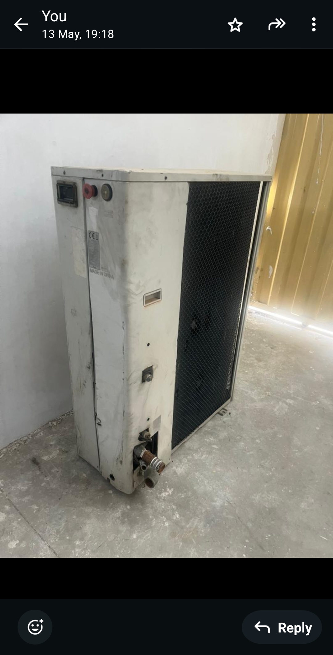 مینی چیلر ۵ تن استوک وارداتی درحال کار